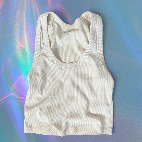 Abercrombie & Fitch Tops - Abercrombie & Fitch Cream Ribbed Tank Top